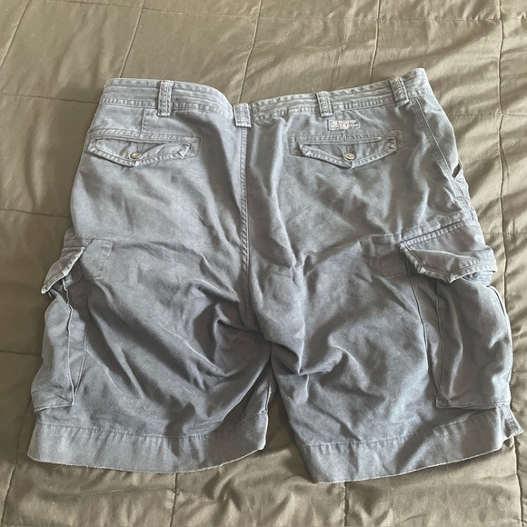 Polo Ralph Lauren Cargo Shorts Men’s 44B Blue White Pinstriped Classic Cargo - Picture 2 of 8